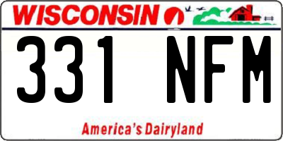 WI license plate 331NFM