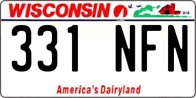 WI license plate 331NFN
