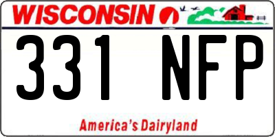 WI license plate 331NFP