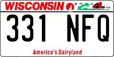 WI license plate 331NFQ