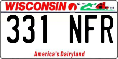 WI license plate 331NFR