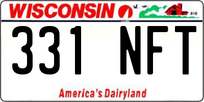 WI license plate 331NFT