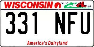 WI license plate 331NFU