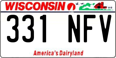 WI license plate 331NFV