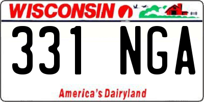 WI license plate 331NGA