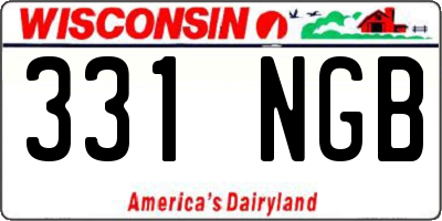 WI license plate 331NGB