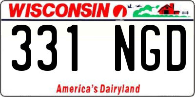 WI license plate 331NGD
