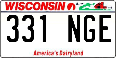 WI license plate 331NGE