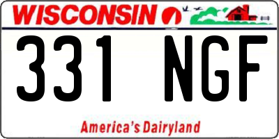 WI license plate 331NGF