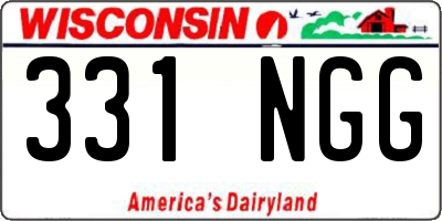 WI license plate 331NGG