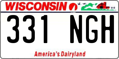 WI license plate 331NGH