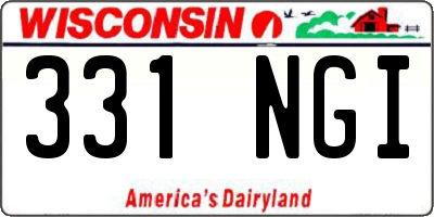 WI license plate 331NGI