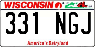 WI license plate 331NGJ