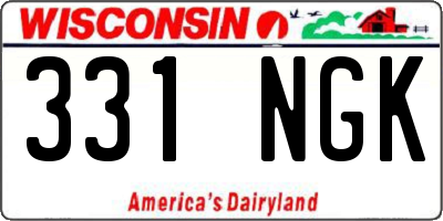 WI license plate 331NGK