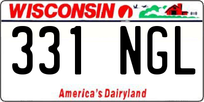 WI license plate 331NGL