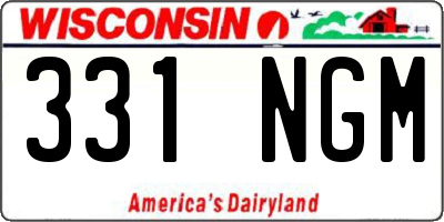WI license plate 331NGM