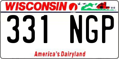 WI license plate 331NGP
