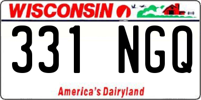 WI license plate 331NGQ