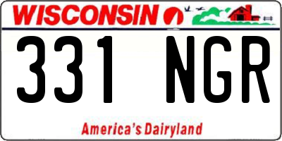 WI license plate 331NGR