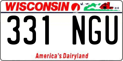 WI license plate 331NGU