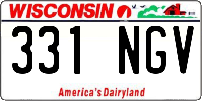 WI license plate 331NGV