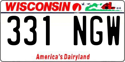 WI license plate 331NGW