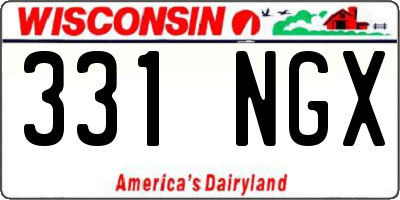WI license plate 331NGX