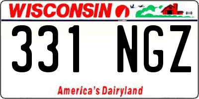 WI license plate 331NGZ
