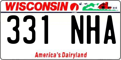 WI license plate 331NHA