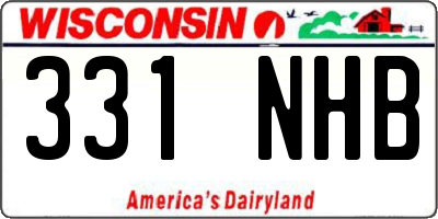 WI license plate 331NHB