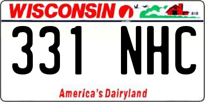 WI license plate 331NHC