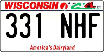 WI license plate 331NHF