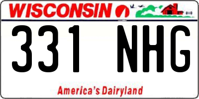 WI license plate 331NHG
