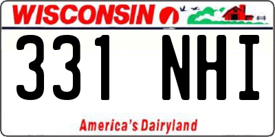 WI license plate 331NHI