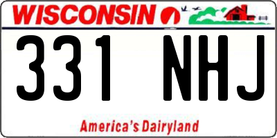 WI license plate 331NHJ