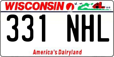 WI license plate 331NHL