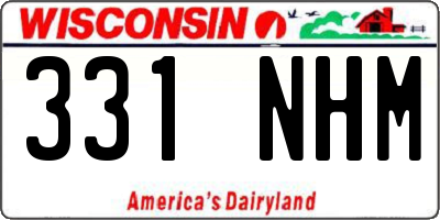 WI license plate 331NHM