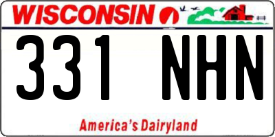 WI license plate 331NHN
