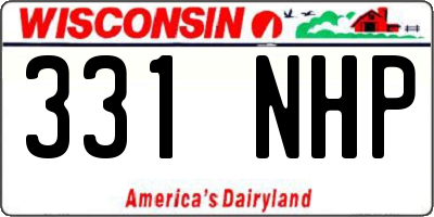 WI license plate 331NHP