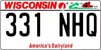 WI license plate 331NHQ