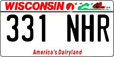 WI license plate 331NHR