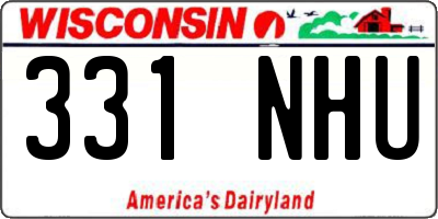 WI license plate 331NHU