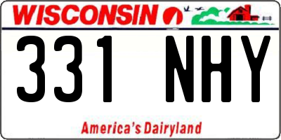 WI license plate 331NHY