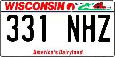 WI license plate 331NHZ