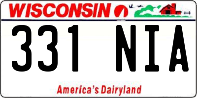 WI license plate 331NIA