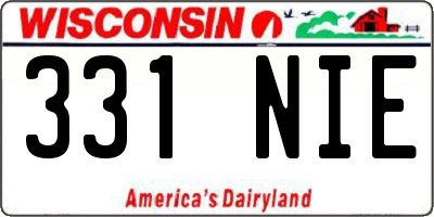 WI license plate 331NIE