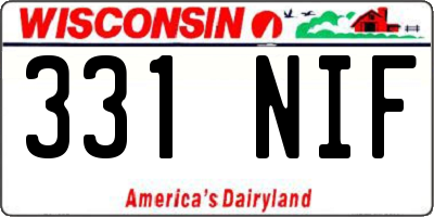 WI license plate 331NIF