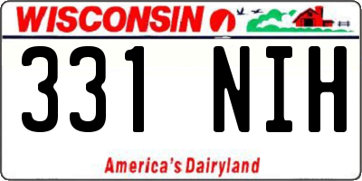WI license plate 331NIH