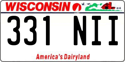 WI license plate 331NII