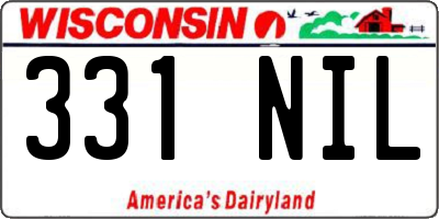 WI license plate 331NIL